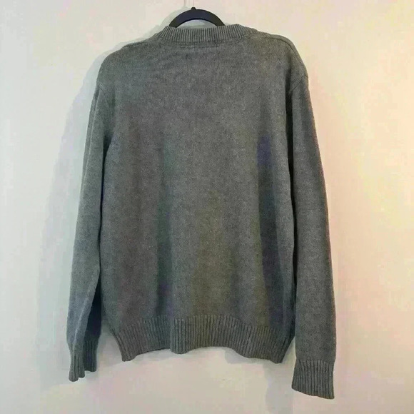 Eddie Bauer Gray Knit Henley Pullover Sweater Men's Size Large - Picture 6 of 15